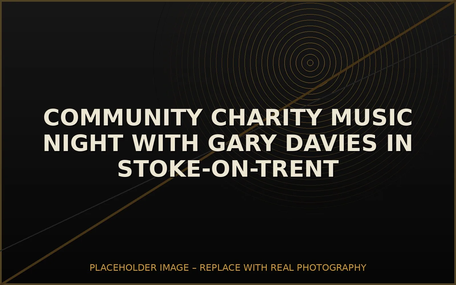 Gary Davies performing at a charity community event