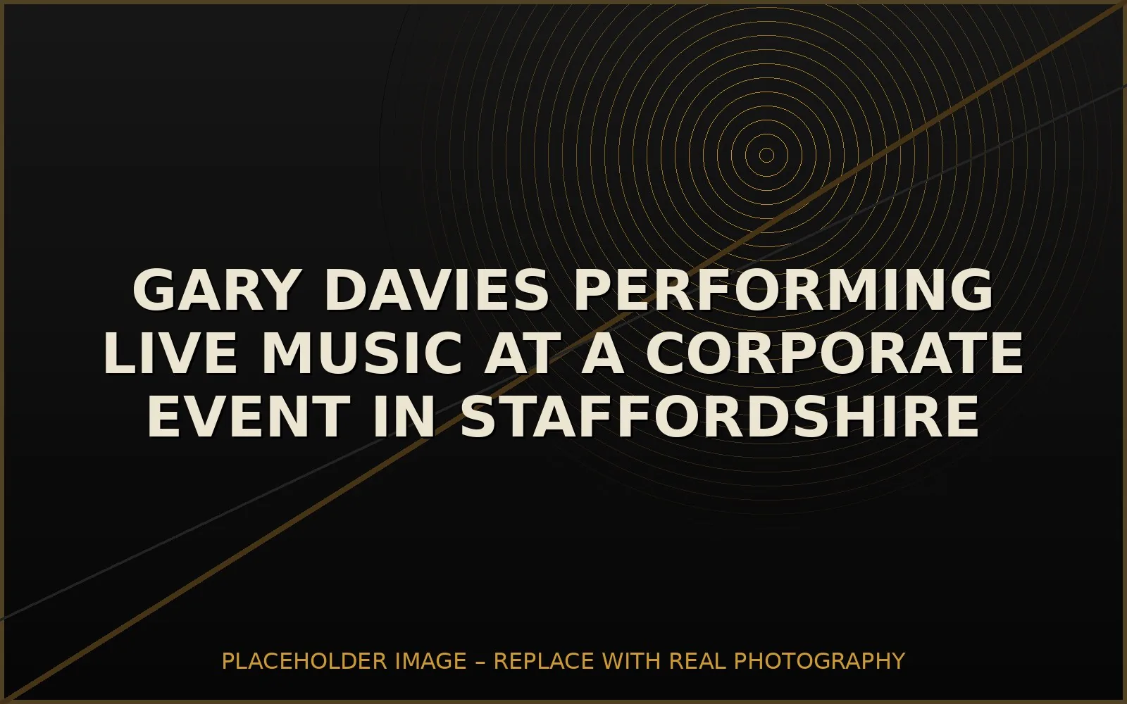 Gary Davies providing live music at a corporate event
