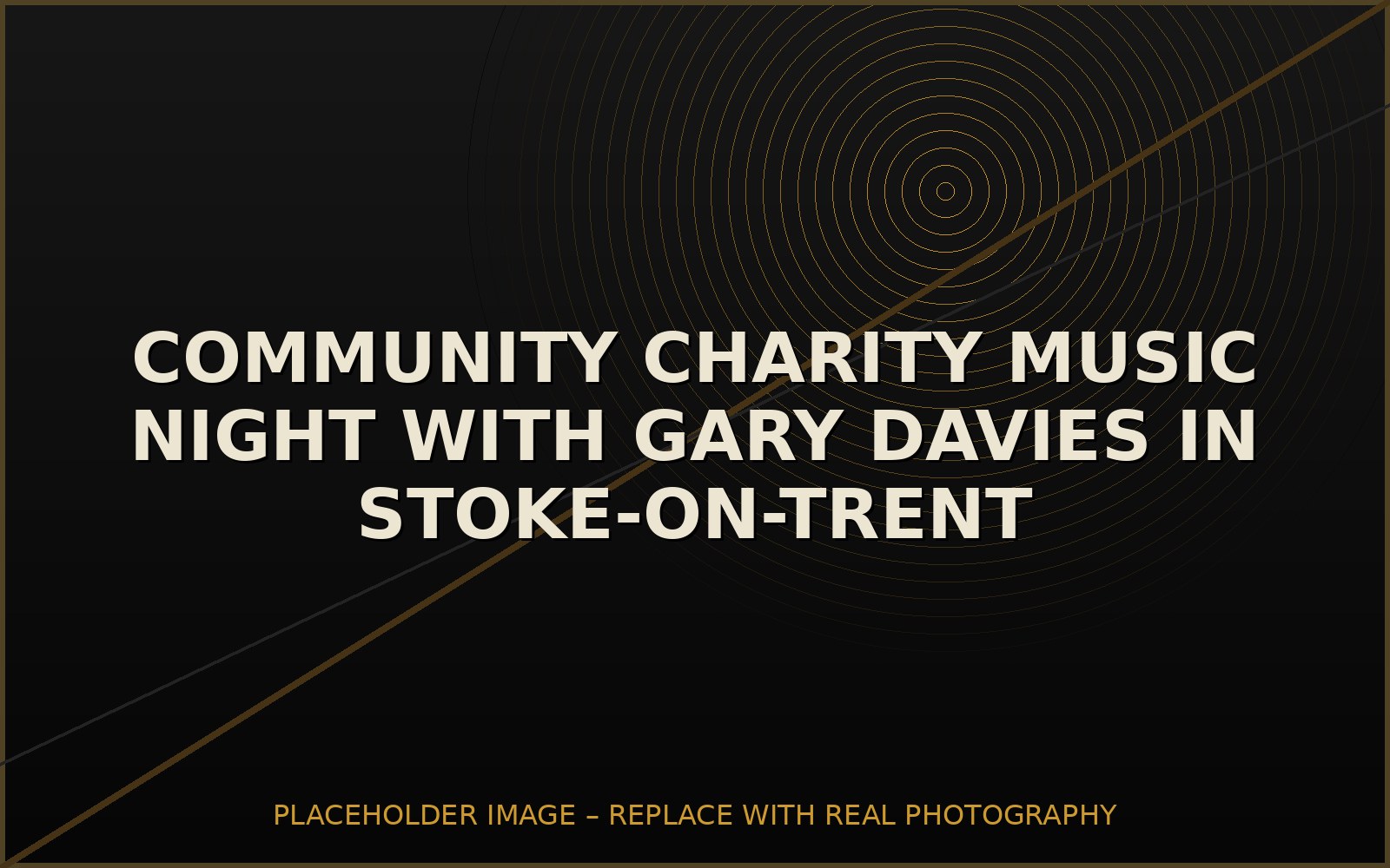 Gary Davies performing at a charity or community music event in Stoke-on-Trent