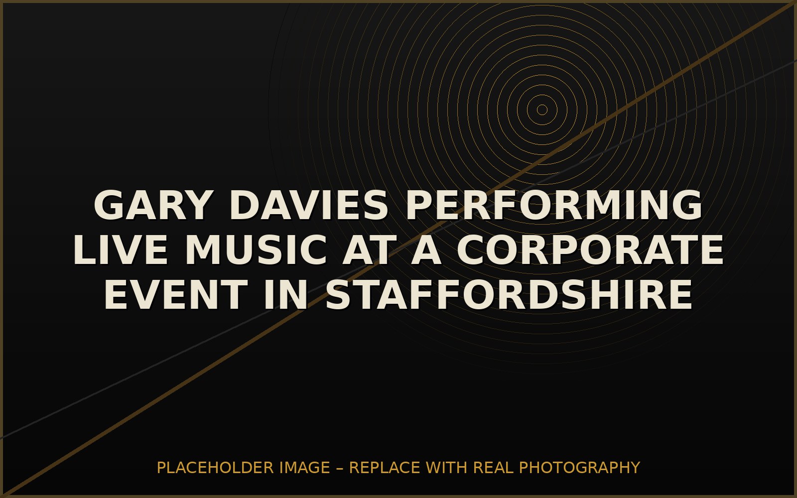 Gary Davies providing live acoustic music at a corporate event