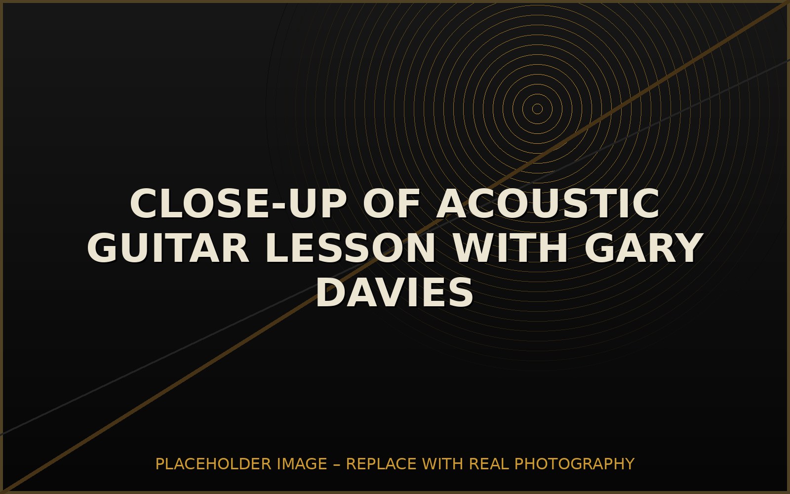 Close-up acoustic guitar lesson with Gary Davies