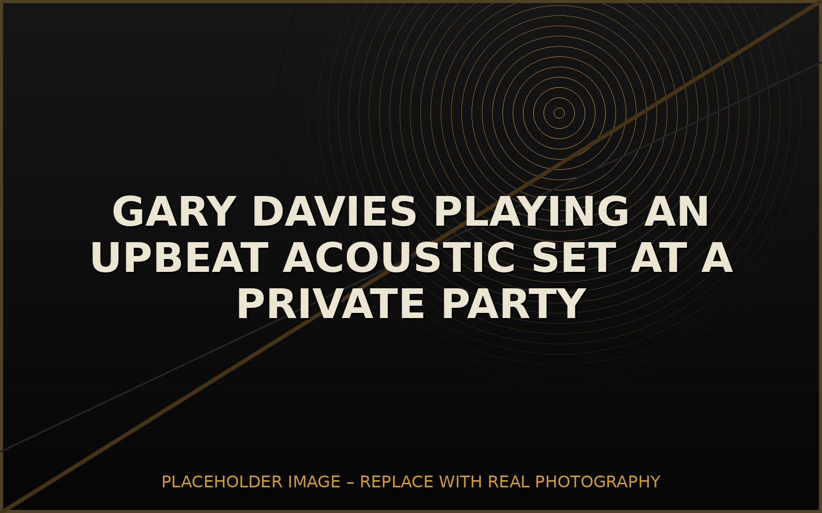 Gary Davies performing acoustic music at a private party
