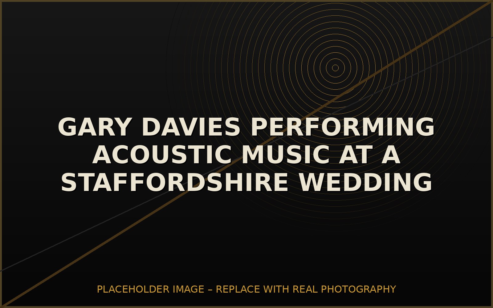 Gary Davies performing acoustic wedding music in Staffordshire